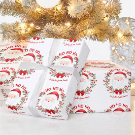 Presente Papais noeis bonitos Nome do papel de embalagem de