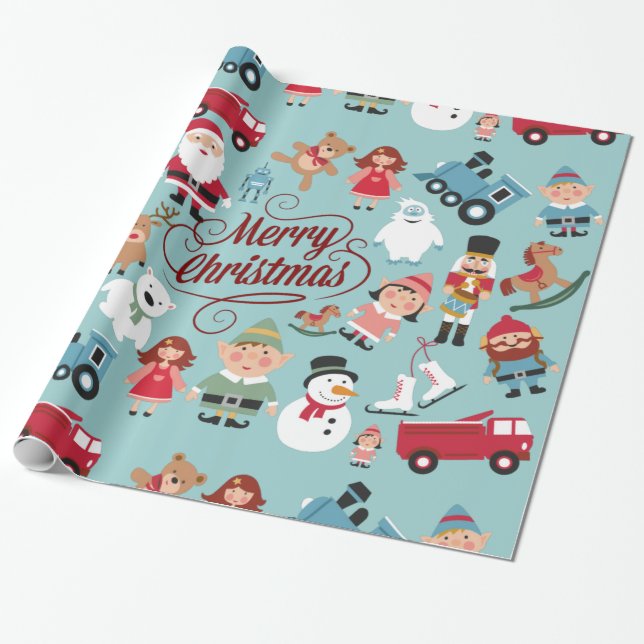 Presente Papais noeis Brinquedos de Workshop Aproxima Papel (Desenrolado)