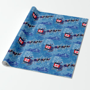 Presente Papais noeis de bandeira do Canadá com papel de em