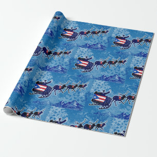 Presente Papais noeis de bandeira Porto Rico trendem papel 