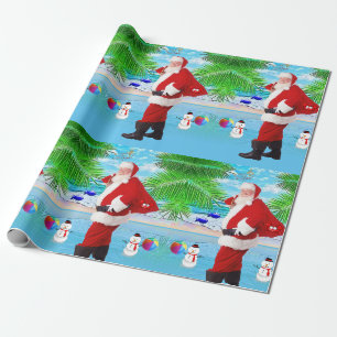 Presente Papais noeis de Bum de Praia de Verão em Papel de