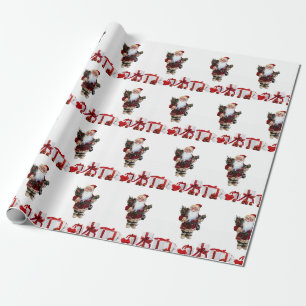 Presente Papais noeis de Papel de Moldagem de Natal