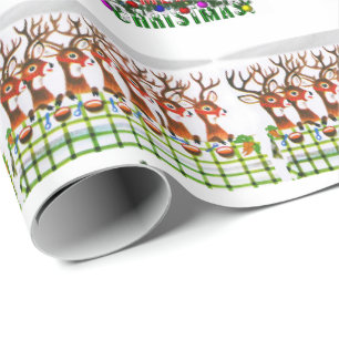 Presente Papais noeis de Papel de Moldagem de Natal