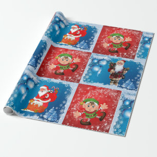 Presente Papais noeis De Papel De Moldagem De Natal Elf