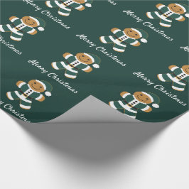 Presente Papais noeis Gingercake Man Green | Papel de enrol