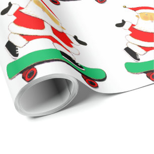 Presente Papais noeis Papel de moldagem de Natal do Skatebo