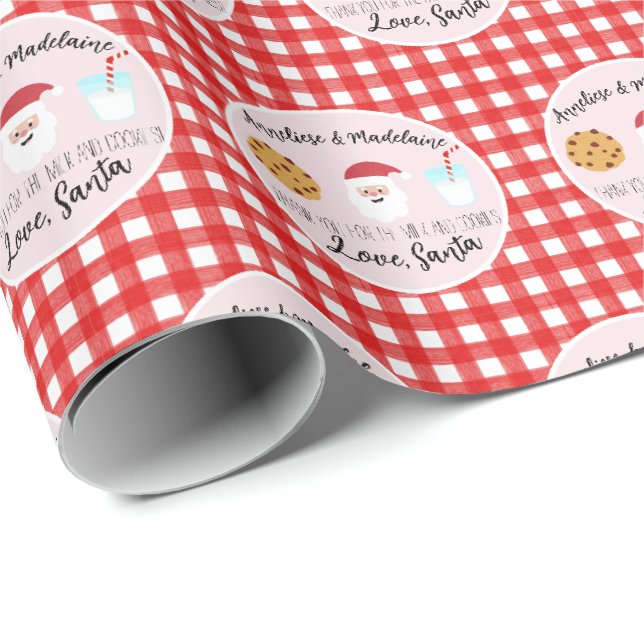 Presente Papais noeis personalizados Papel de embalagem de  (Ponta do rolo)