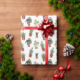 Presente Papais noeis Plantas Papel de moldagem de Natal