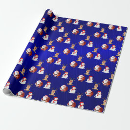 Presente Papais noeis, Reindeer e papel de moldagem de Snow