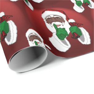Presente Papel africano do Natal do papel de envolvimento