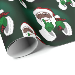 Presente Papel africano do Natal do papel de envolvimento