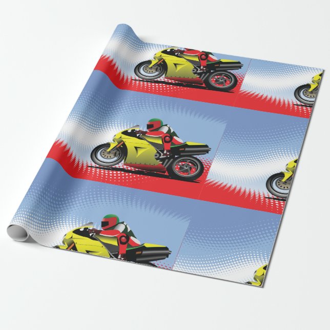 Presente Papel Amarelo de Moldagem de Motociclos (Desenrolado)