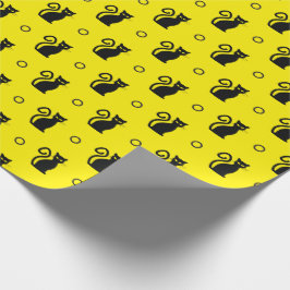 Presente Papel Amarelo de ondulação do Dia das Bruxas com G