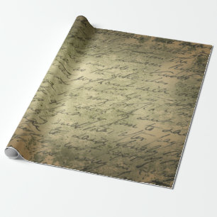Presente Papel antigo - letra de escrevendo