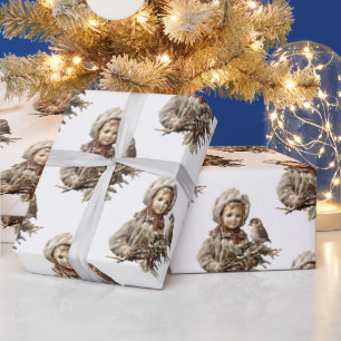 Presente Papel Antiguo de Moldagem de Natal para Crianças