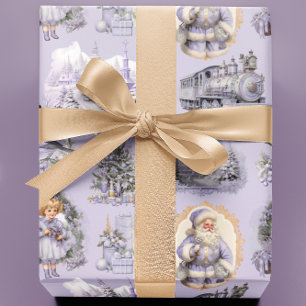 Presente Papel Antiquado de Moldagem de Natal Vitoriano e R