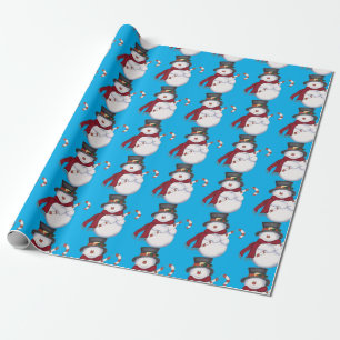 Presente Papel Azul-claro de Moldagem de Neve