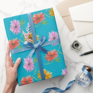 Presente Papel Azul de Enrolamento DaisyTrio