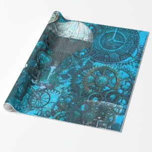Presente Papel Azul de Moldagem Steampunk