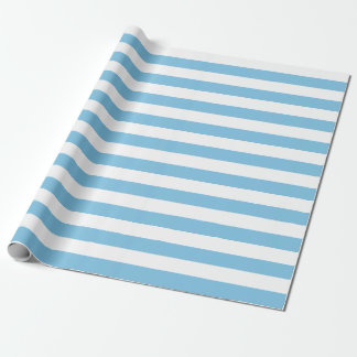 Presente Papel azul e branco da grande luz - das listras de