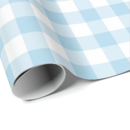 Presente Papel azul e branco da luz - do guingão de
