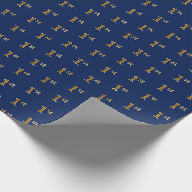 Presente Papel Azul, Faux Dourado 1 rua (Primeira) de Encap (Ponta)