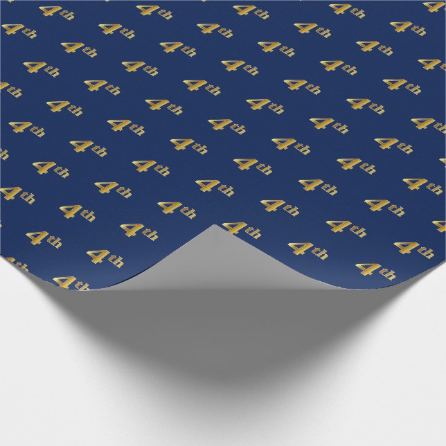 Presente Papel Azul, Faux Dourado 4.º (4.º) de Encapsulamen (Ponta)
