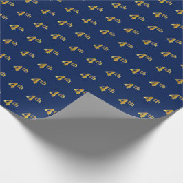Presente Papel Azul, Faux Dourado 4.º (4.º) de Encapsulamen