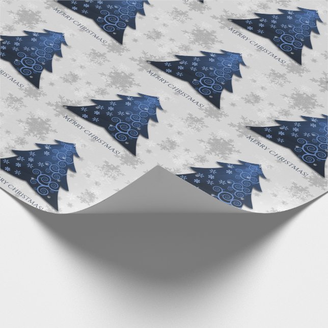 Presente Papel Azul Festivo de Arrastamento de Árvore de Na (Ponta)