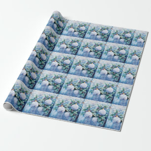 Presente Papel azul para enrolamento de inverno