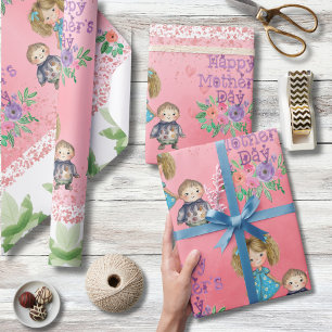 Presente Papel bonito de enrolamento de crianças flexíveis
