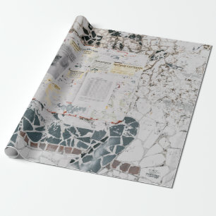 Presente Papel branco da impressora na parede de betão bran