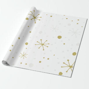 Presente Papel branco de enrolamento de textura em flocos d