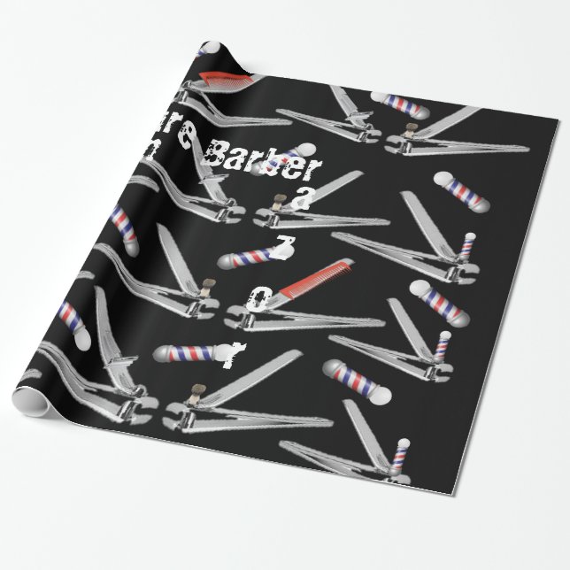 Presente Papel brilhante, Clippers de vara de barbeiro futu (Desenrolado)