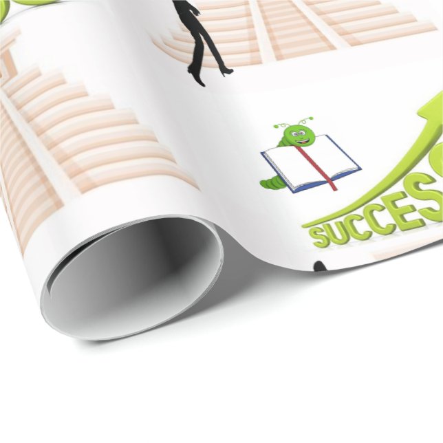 Presente Papel brilhante de embrulho para o sucesso das mul (Ponta do rolo)