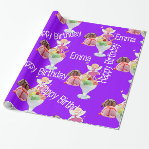 Presente Papel Brilhante, Feliz Aniversário de Fada