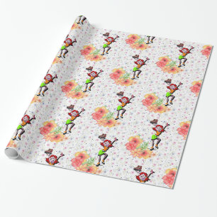 Presente Papel Brilhante, Folha De Rapariga De Skating
