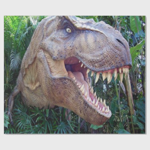 Presente Papel brilhante para embalagem de dinossauro para 