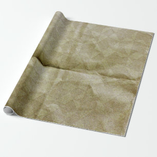 Presente Papel castanho enrugado. Aumenta o papel. Plano de