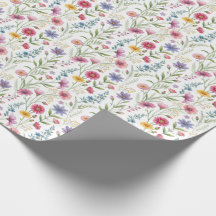 Papel charmoso de estuque de flores silvestres
