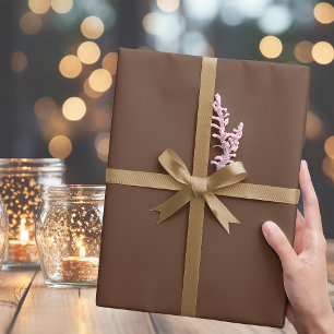 Presente Papel clássico de enrolamento castanho quente