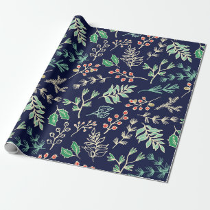 Presente Papel Clássico de Moldagem de Padrão Floral de Nat