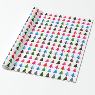 Presente Papel colorido de embrulho de árvore de Natal