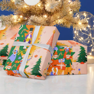 Presente Papel Colorido de Quebra-Nozes no Mundo