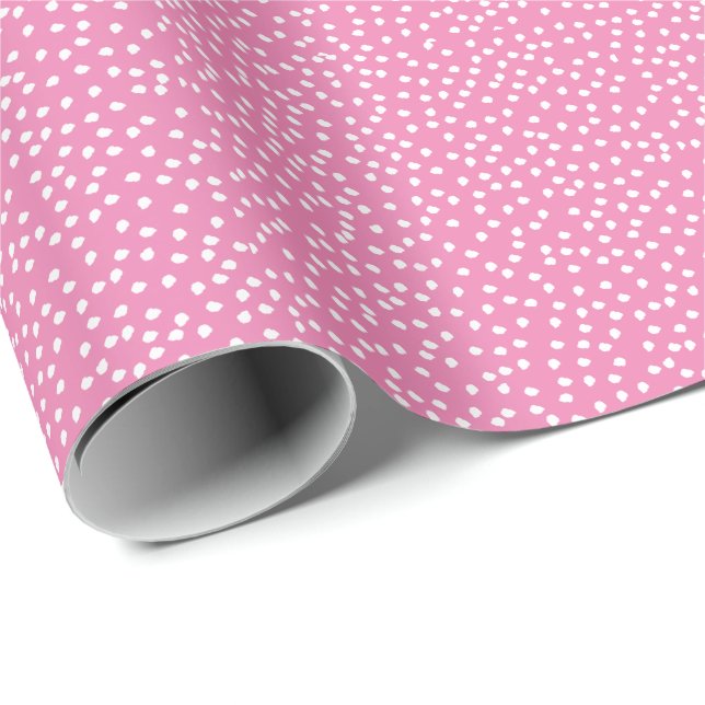 Presente Papel cor-de-rosa mínimo de enrolamento da Bolinha (Ponta do rolo)