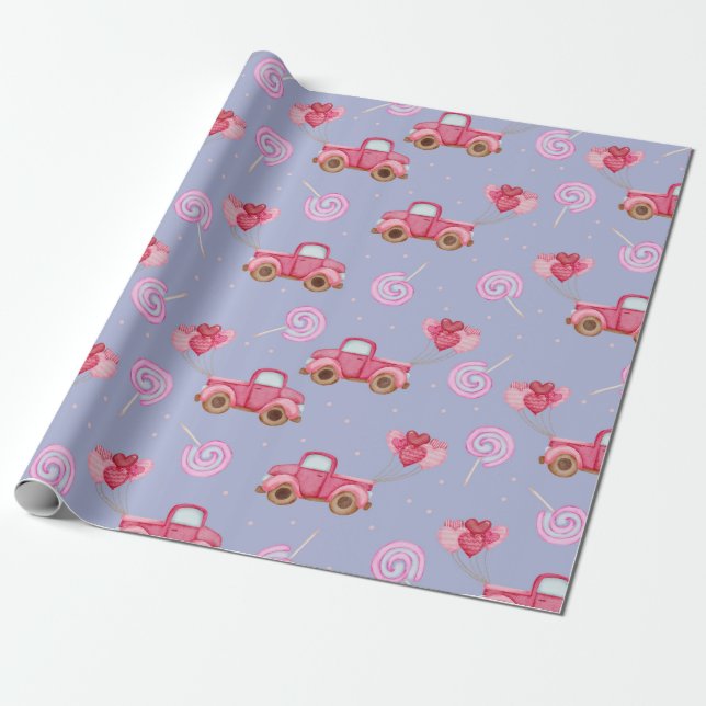 Presente Papel de Aperfeiçoamento de Padrões de Caminhões D (Desenrolado)