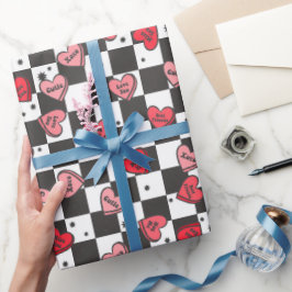 Presente Papel de aquecimento do Dia de os namorados Retro