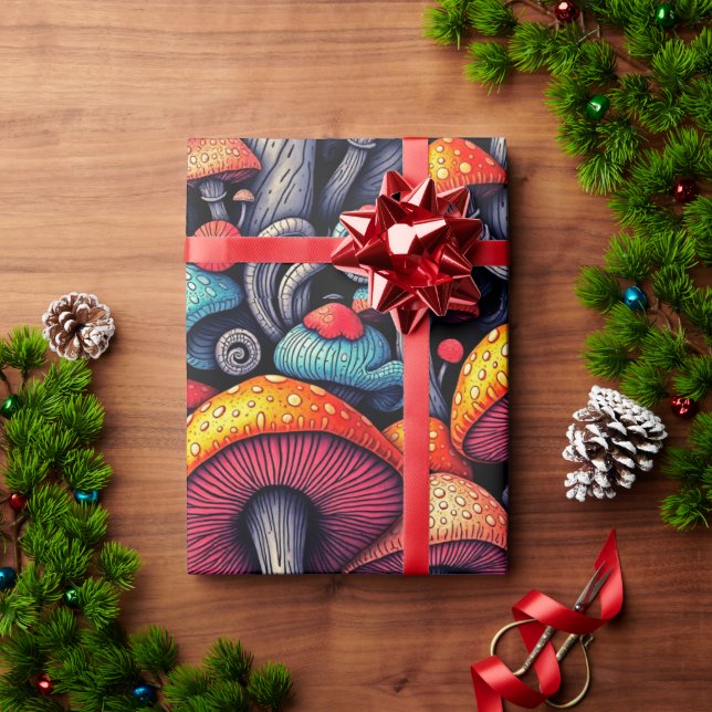 Presente Papel de aquecimento na parte traseira do cogumelo (Presente de Natal)