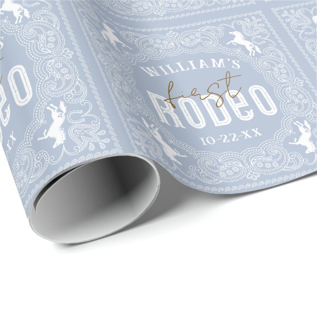 Presente Papel de Aropamento de Aniversário de 1rua Rodeio  (Ponta do rolo)