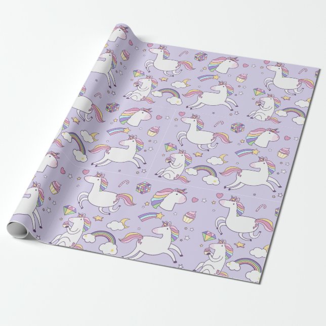 Presente Papel de arremesso e de ondulação do Unicórnio (Desenrolado)